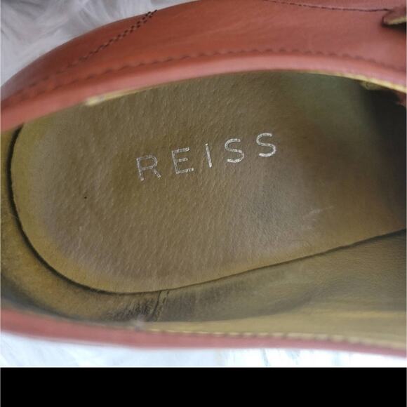 REISS Cognac Rivington Leather Double Monk Strap Dress Shoes Almond Toe Formal main image 10